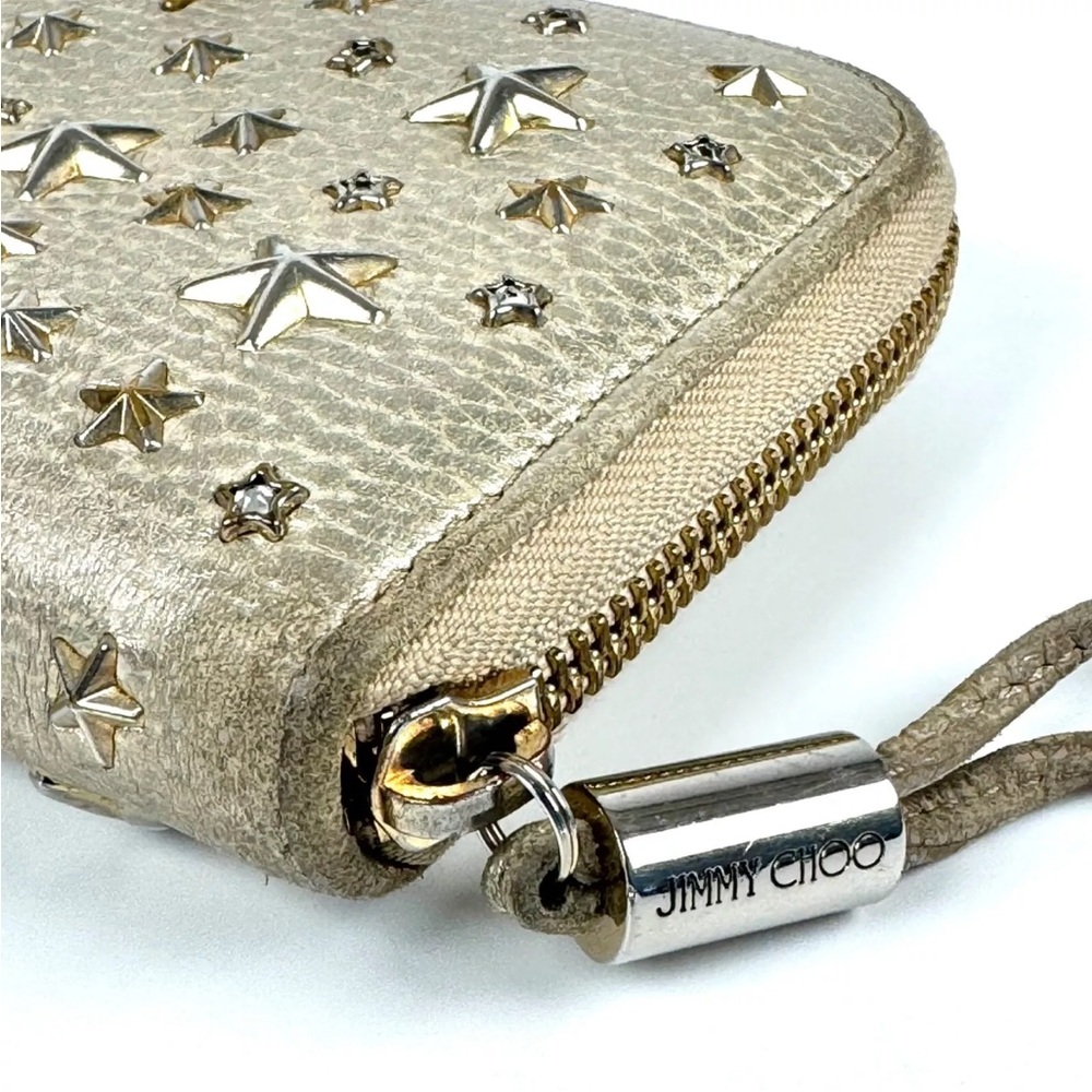JIMMY CHOO Long Wallet Gold Leather Filipa Authentic - Picture 8 of 10